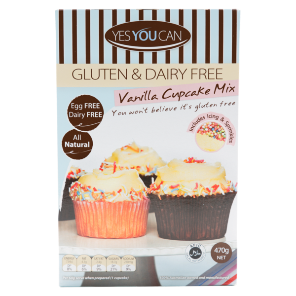 Gluten-free vanilla cupcake mix